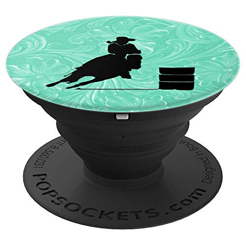 Barrel Racing Horse Stuff for Barrel Racer Cowgirl Gift - PopSockets Grip and Stand for Phones and Tablets