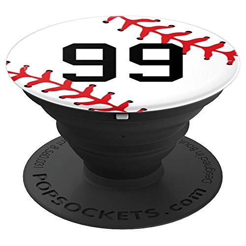 Baseball Number 99 Jersey Uniform Gift Player Gift for Boys - PopSockets Grip and Stand for Phones and Tablets