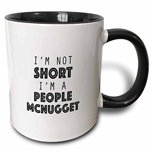 3dRose 223106_4 Short IM A People McNugget" Ceramic Mug 11 oz Black/White 3dRose 223106_4 Short IM A People McNugget" Ceramic Mug 11 oz Black/White
