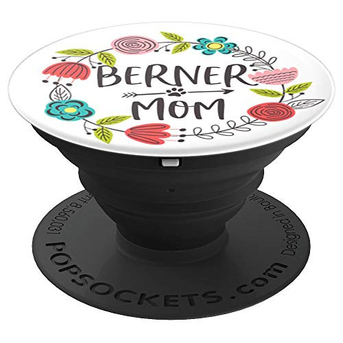 Berner Mom Bernese Mountain Dog Mama Spring Floral Wreath - PopSockets Grip and Stand for Phones and Tablets Berner Mom Bernese Mountain Dog Mama Spring Floral Wreath - PopSockets Grip and Stand for Phones and Tablets