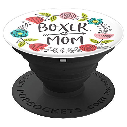 Cute Boxer Mom Gift Dog Mama Spring Floral Wreath - PopSockets Grip and Stand for Phones and Tablets Cute Boxer Mom Gift Dog Mama Spring Floral Wreath - PopSockets Grip and Stand for Phones and Tablets