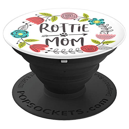 Cute Rottie Dog Mom Rottweiler Mama Gift Floral Wreath - PopSockets Grip and Stand for Phones and Tablets Cute Rottie Dog Mom Rottweiler Mama Gift Floral Wreath - PopSockets Grip and Stand for Phones and Tablets