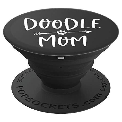 Doodle Mom Goldendoodle Labradoodle Mama Gift on Black - PopSockets Grip and Stand for Phones and Tablets