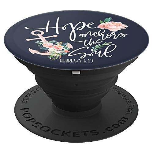 Hebrews 6:19 Anchor Bible Verse Faith Quote Gift Christian - PopSockets Grip and Stand for Phones and Tablets