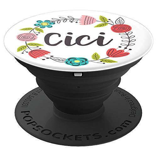 Pretty Blessed Cici Spring Floral Wreath on White - PopSockets Grip and Stand for Phones and Tablets Pretty Blessed Cici Spring Floral Wreath on White - PopSockets Grip and Stand for Phones and Tablets