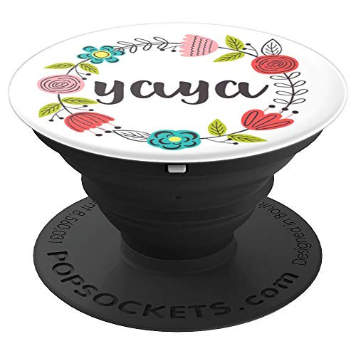 Pretty Blessed Yaya Spring Floral Wreath on White - PopSockets Grip and Stand for Phones and Tablets Pretty Blessed Yaya Spring Floral Wreath on White - PopSockets Grip and Stand for Phones and Tablets