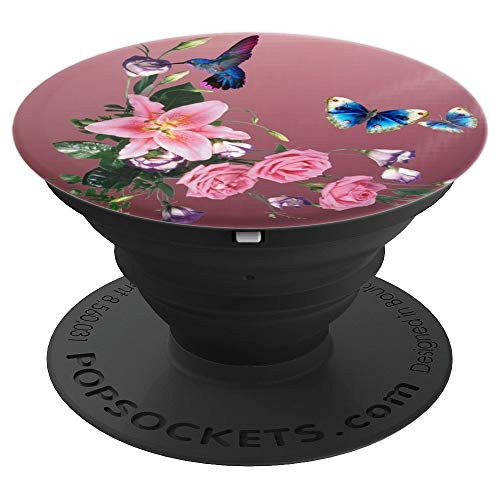 Hummingbird Floral Pop Up Hand Grip,Cell Phone Button Holder - PopSockets Grip and Stand for Phones and Tablets Hummingbird Floral Pop Up Hand Grip,Cell Phone Button Holder - PopSockets Grip and Stand for Phones and Tablets