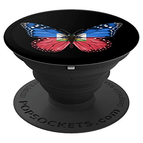 Haiti Flying Butterfly - PopSockets Grip and Stand for Phones and Tablets