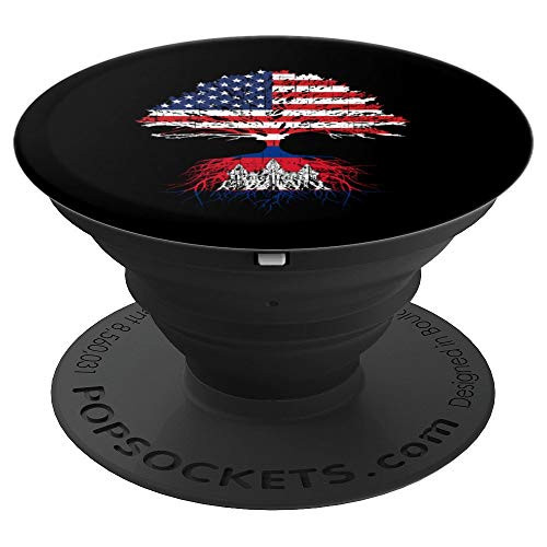 Cambodian Roots American Grown Cambodia Flag - PopSockets Grip and Stand for Phones and Tablets Cambodian Roots American Grown Cambodia Flag - PopSockets Grip and Stand for Phones and Tablets