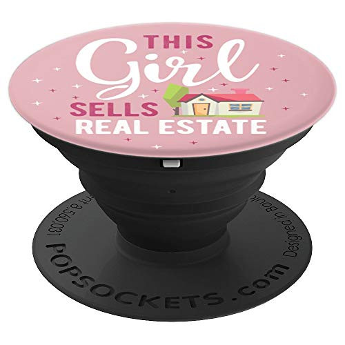 This Girl Sells Real Estate Realtor Agent Women Gift Pink - PopSockets Grip and Stand for Phones and Tablets