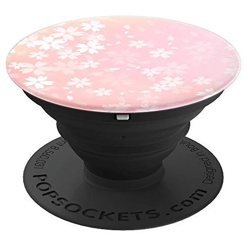 Cherry Blossom Japanese Flower Sakura Pink White Spring Art - PopSockets Grip and Stand for Phones and Tablets