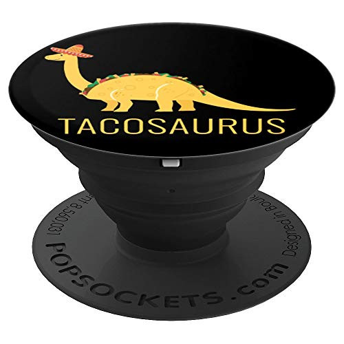 Cinco De Mayo Tacosaurus Brontosaurus Funny Pun - PopSockets Grip and Stand for Phones and Tablets