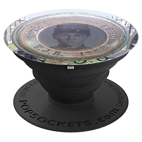 Civil War 12 pounder Cannon Soldier Photo Gettysburg - PopSockets Grip and Stand for Phones and Tablets