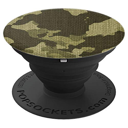 Green Camo Camouflage Camouflaged - PopSockets Grip and Stand for Phones and Tablets