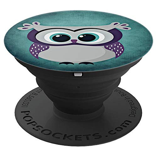 Cute Purple Owl - PopSockets Grip and Stand for Phones and Tablets