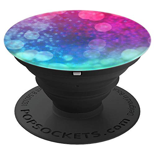 Bokeh Blurry Lights Pink Blue - PopSockets Grip and Stand for Phones and Tablets