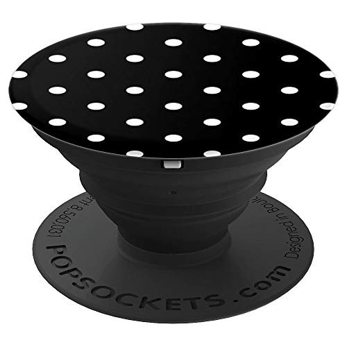 Polka Dots Black-White - PopSockets Grip and Stand for Phones and Tablets