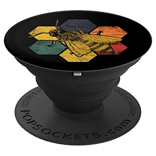 Beekeeper Animal Honeybee - Retro Bee - PopSockets Grip and Stand for Phones and Tablets
