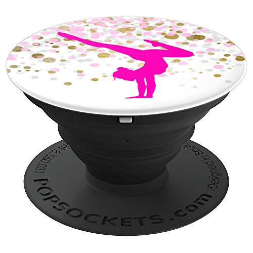 Love Gymnastics Tumbling Girl Gymnast Pink Flips Tumble - PopSockets Grip and Stand for Phones and Tablets