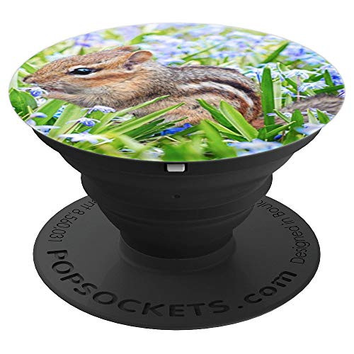 Chipmunk Spring Field Meadow Flowers Animal - PopSockets Grip and Stand for Phones and Tablets
