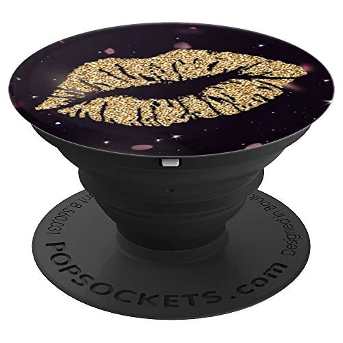 Gold Bling Lips PopSockets Phone Ring Holder Stand - PopSockets Grip and Stand for Phones and Tablets Gold Bling Lips PopSockets Phone Ring Holder Stand - PopSockets Grip and Stand for Phones and Tablets
