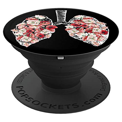 Anatomical Lungs and Flowers - PopSockets Grip and Stand for Phones and Tablets