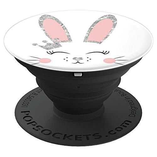 Cute Bunny Face Crown, Easter Bunny Gift Bunny Lovers - PopSockets Grip and Stand for Phones and Tablets