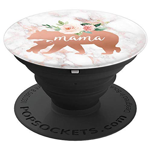 Mama Bear Baby Cub Blush Pink Marble Watercolor Floral - PopSockets Grip and Stand for Phones and Tablets Mama Bear Baby Cub Blush Pink Marble Watercolor Floral - PopSockets Grip and Stand for Phones and Tablets