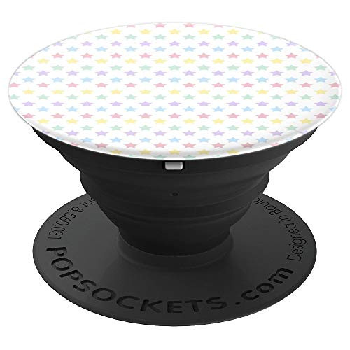 Multicolor Pastel Stars Design Pop Socket - PopSockets Grip and Stand for Phones and Tablets