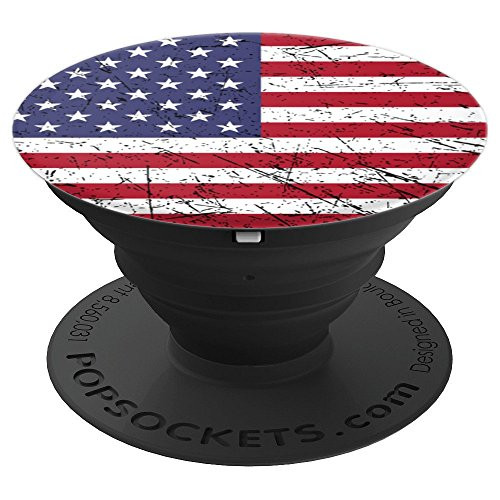 American Flag USA Patriotic 4th july Gift US Flag Pop Grip - PopSockets Grip and Stand for Phones and Tablets