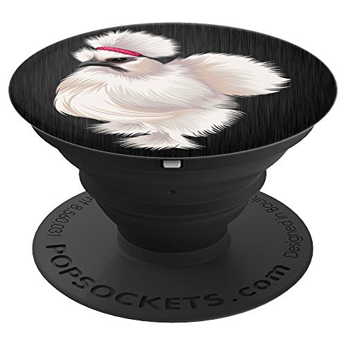 Silkie Chicken With Pink Headband - PopSockets Grip and Stand for Phones and Tablets
