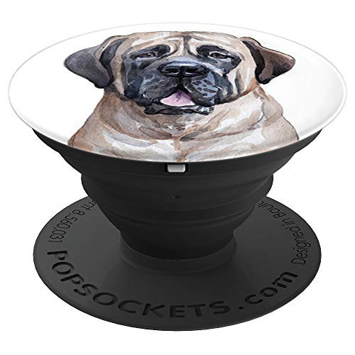 English Mastiff Portrait Watercolor Art Pop Dog Mom Dad Gift - PopSockets Grip and Stand for Phones and Tablets English Mastiff Portrait Watercolor Art Pop Dog Mom Dad Gift - PopSockets Grip and Stand for Phones and Tablets