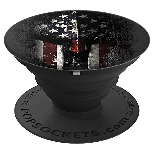Epic Distressed American Flag Spartan Mask Popsocket - PopSockets Grip and Stand for Phones and Tablets