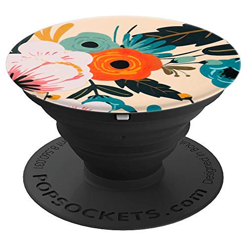 Floral Pink Teal Red Chic Design - Flower Print Design - PopSockets Grip and Stand for Phones and Tablets Floral Pink Teal Red Chic Design - Flower Print Design - PopSockets Grip and Stand for Phones and Tablets
