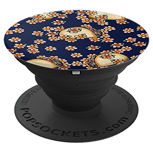 Floral Taco pattern cute taco tuesday taco lovers artwork - PopSockets Grip and Stand for Phones and Tablets Floral Taco pattern cute taco tuesday taco lovers artwork - PopSockets Grip and Stand for Phones and Tablets