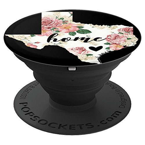 Floral Texas Home Pride Texas State in my Heart - PopSockets Grip and Stand for Phones and Tablets