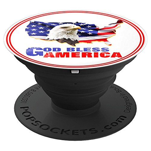 American Bald Eagle USA Stars Stripes Flag PopSockets Grip and Stand for Phones and Tablets
