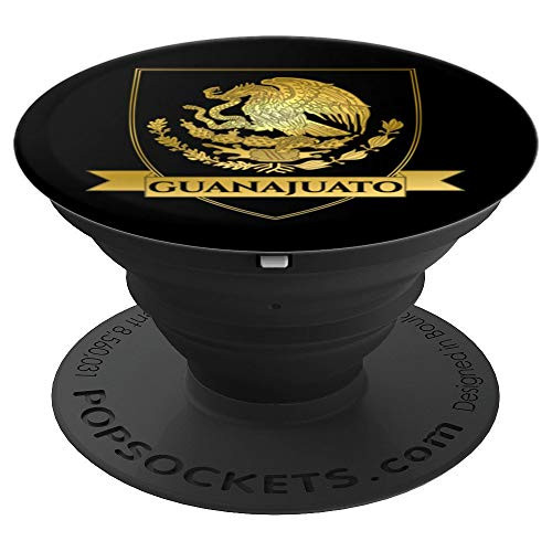 Gold Guanajuato Mexico Crest - PopSockets Grip and Stand for Phones and Tablets