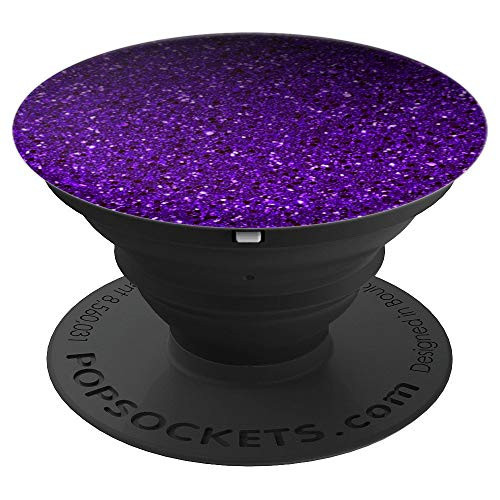 Dark Purple Gradient, Ombre, Black Fade, Simple - PopSockets Grip and Stand for Phones and Tablets