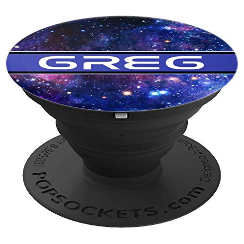 Greg Outer Space Cosmic Astronomy Moon Stars Planet Gift - PopSockets Grip and Stand for Phones and Tablets