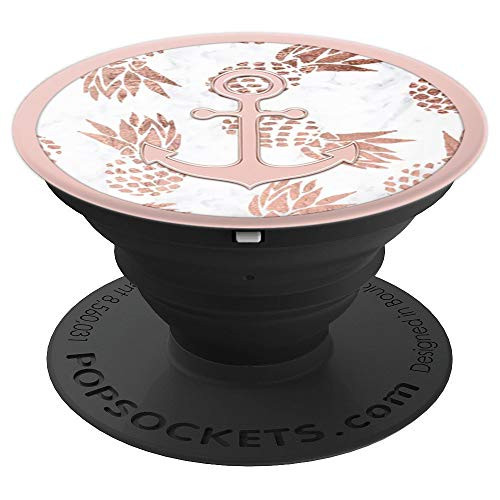 Grip Anchor Golden Rose On Pink Pineapple Print Design - PopSockets Grip and Stand for Phones and Tablets Grip Anchor Golden Rose On Pink Pineapple Print Design - PopSockets Grip and Stand for Phones and Tablets