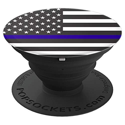 Thin Blue Line American Flag, Law Enforcement Gift - PopSockets Grip and Stand for Phones and Tablets Thin Blue Line American Flag, Law Enforcement Gift - PopSockets Grip and Stand for Phones and Tablets