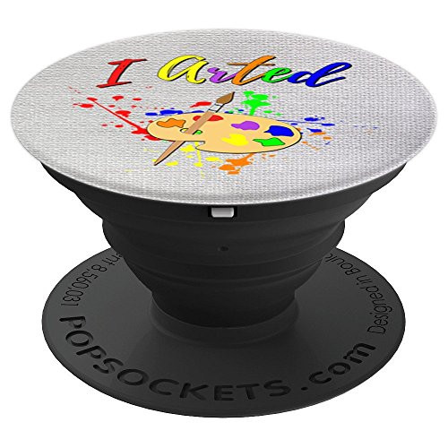 I Arted Paint Splatter Artist Canvas Painter Palette - PopSockets Grip and Stand for Phones and Tablets