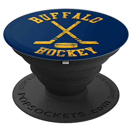 Vintage Buffalo Hockey - PopSockets Grip and Stand for Phones and Tablets
