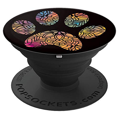 Mandala Paw Print For Dog Pet Owner - PopSockets Grip and Stand for Phones and Tablets Mandala Paw Print For Dog Pet Owner - PopSockets Grip and Stand for Phones and Tablets