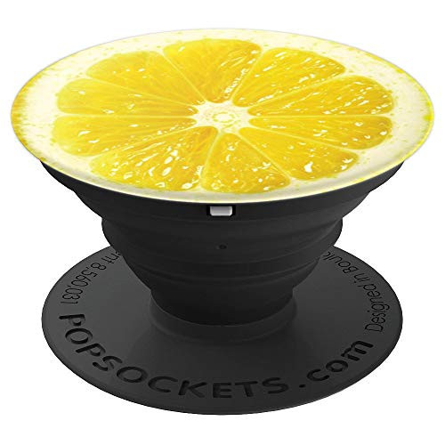 Pucker Up Lemon Slice Fruit Novelty Foodie Gifts - PopSockets Grip and Stand for Phones and Tablets