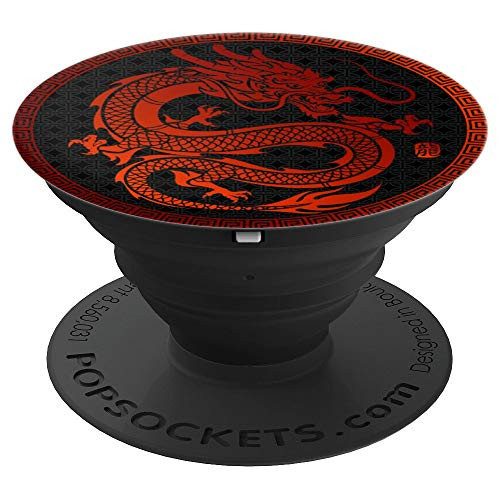 Red Chinese Dragon - PopSockets Grip and Stand for Phones and Tablets