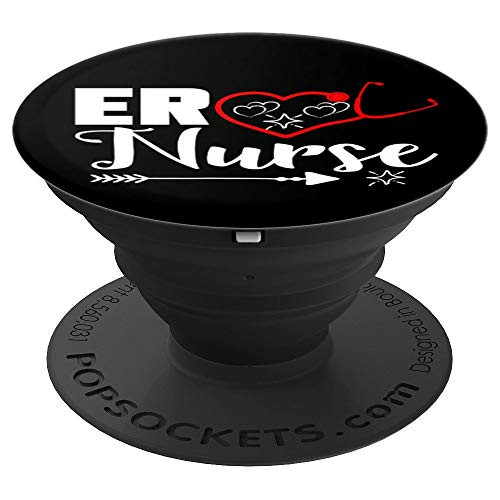 ER NURSE Emergency Room Nursing RN Heartbeat Gift PopSockets Grip and Stand for Phones and Tablets ER NURSE Emergency Room Nursing RN Heartbeat Gift PopSockets Grip and Stand for Phones and Tablets