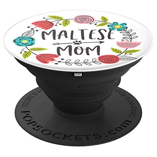 Cute Maltese Dog Mom Gift Pretty Spring Floral Wreath - PopSockets Grip and Stand for Phones and Tablets Cute Maltese Dog Mom Gift Pretty Spring Floral Wreath - PopSockets Grip and Stand for Phones and Tablets