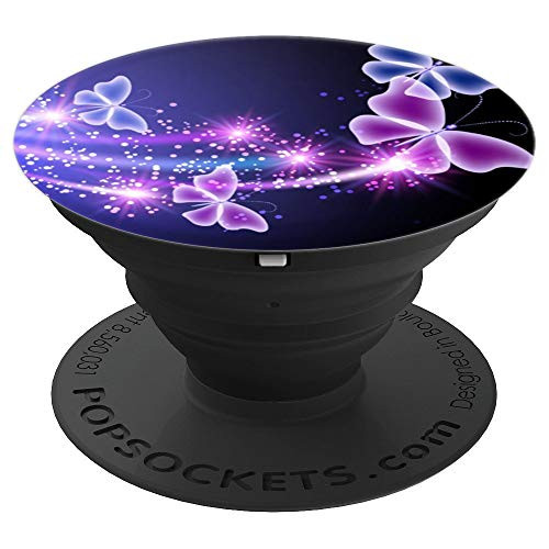 Butterfly Purple Blue - PopSockets Grip and Stand for Phones and Tablets